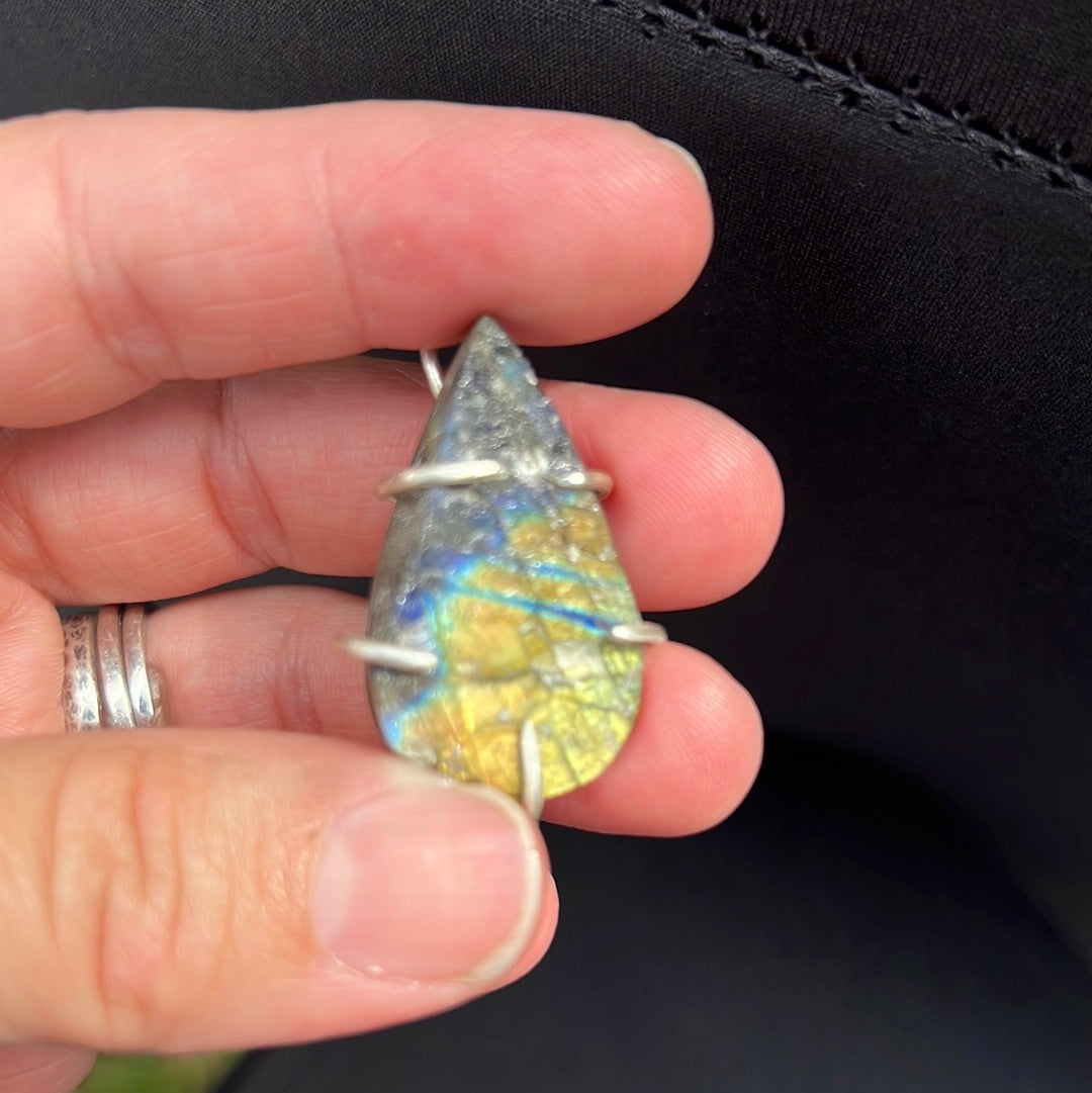 Rough cut labradorite