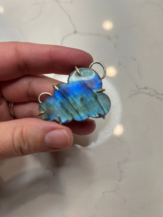 Labradorite cloud pendant