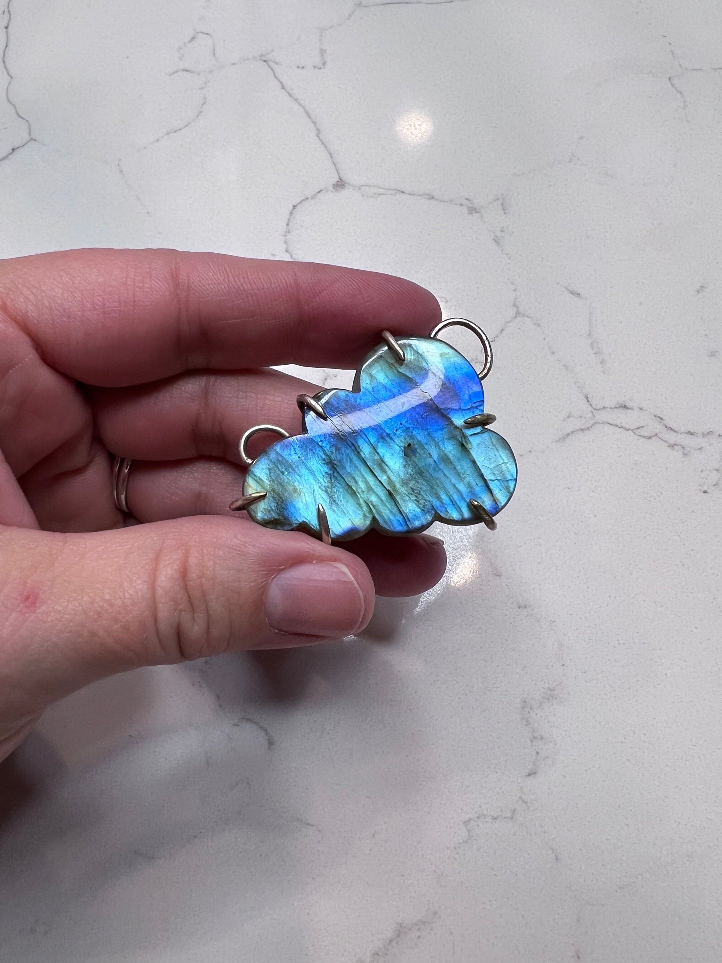 Labradorite cloud pendant